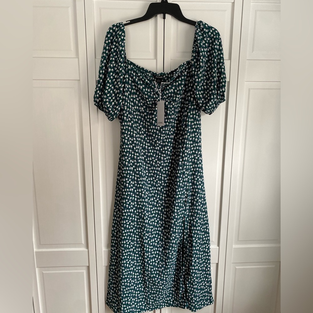 Green floral dress